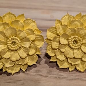Yellow Floral Wall Accents